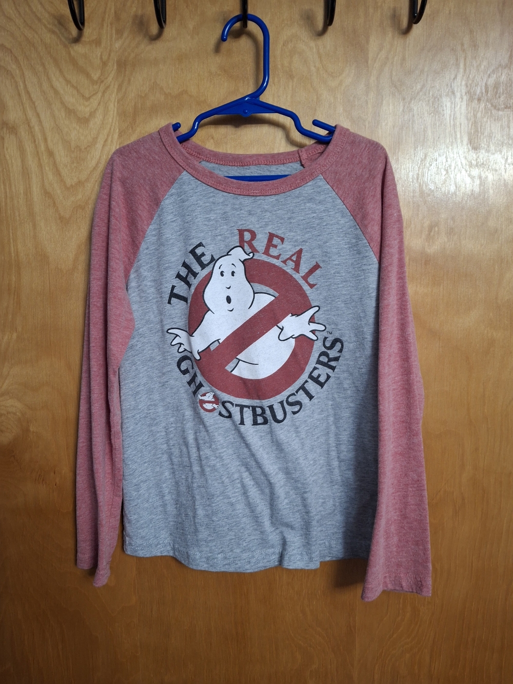 jumping beans Ghostbusters Raglan Long-Sleeve Top - Gray & Dusty Rose